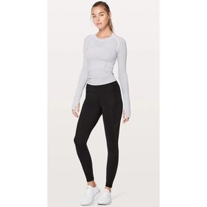 Lululemon Speed Up Tight 28 Black Luxtreme Running Leggings Pockets Size 4